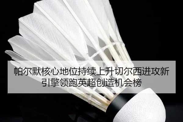 帕尔默核心地位持续上升切尔西进攻新引擎领跑英超创造机会榜